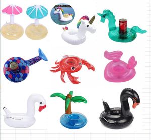 Uppblåsbara Cup Float Flamingo Cup Holder Underlägg Uppblåsbara Drickhållare För simbassänger Luftmadrasser för Cup Party Supplies