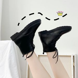 Hot Sale-New Leather Ankel Women Boots Elastic Snow Boots Street Outdoor Style Girl Heel Fashion Women Shoes