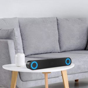 Taşınabilir Bluetooth TV Işık Hoparlör Soundbar'da FM Subwoofer Kablosuz Oyun Hoparlör Ses Bar AUX Stereo Ev Sinema Bilgisayar Lambası Hoparlörler