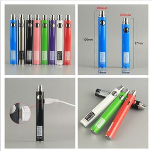 UGO V II Bateria Vape Pen Cartridges 650MAH Baterie 900 mAh z ładowarką USB OEM Wiatroodporny 3.7V Napięcie E-Cig Atomizers