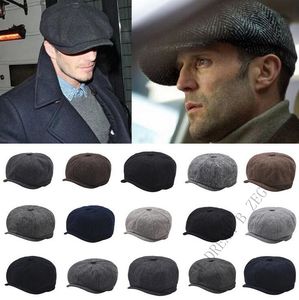 40 Styles Vintage Düz Tepeli Gatsby Cap Men Yıldız Günlük Gelişmiş Kapak Açık Spor Kapakları Güneş Kalın Kötü Şapkalar Beralar Ücretsiz Nakliye