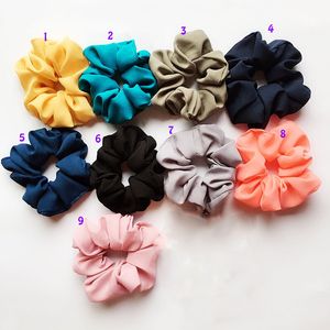 2020 Lady ragazza Dei Capelli Scrunchy Anello Elastico Fasce Per Capelli di Colore Puro Intestino Crasso Sport Danza Scrunchie Morbido Hairband