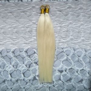 Remy Nano Ring Links Human Hair Extensions 200S Brazilian virgin hair 1g/s 200g/pack Keratin Straight European Micro Beads Hair 200 Pieces