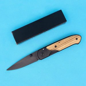 DHL Shipping Butterfly DA44 survival Coltello tascabile pieghevole Manico in legno Finitura in titanio nero Coltello tattico a lama Coltelli tascabili EDC