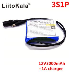 Liitokala 12V 3000mAhバッテリーパックLiイオン再生可能なLa C Mara de Cctv Cargador + 12V 1A充電器