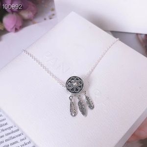 High Quality Sterling S925 Silver Womens Designer Necklace Fashion ladys Jewelry For pandora STYLE Pendant Necklace