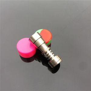 Aprimore sua configuração de dabbing com um versátil prego de titânio 4 em 1 - Moon Rock Design para juntas de 14 mm e 18 mm, ideal para bongos de vidro Dab Rig