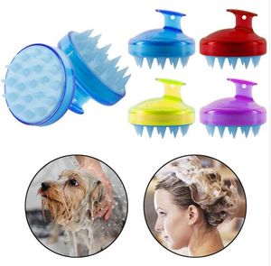 Shampoo Scalp Massage Brush Bekväm Silikon Hår Tvättkam Kroppsbad Spa Slimming Massage Brushes Personell Hälsa