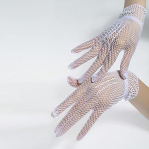 Mode-Women Summer UV-proof Driving Gloves Mesh Fishnet Handskar Vintage Amazing Goth Party Sunscreen Sexy Dressy Lace Ladies