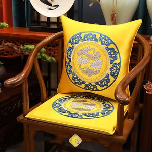 Cuscino per sedile cinese antiscivolo ricamato Cuscino per sedile per poltrona decorativo per ufficio domestico Cuscino per sedile per sedia da pranzo di lusso natalizio