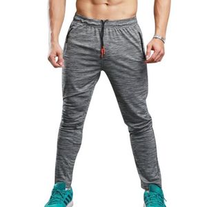 2019 Casual Men Running Gym Pants Jogging Joggers Training Sports Sportswear Elastic Fitness Exercise Pants Zipper Pocket Clothes