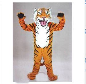 2018 Factory hot sale professional custom bengal tiger cat mascot head costume suit halloween EMS free shipping