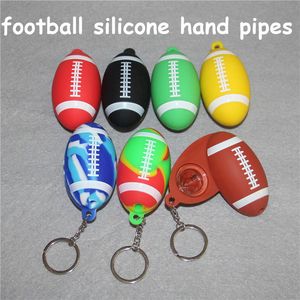 Silikon Rig Tabak Silikon Rauchen Handlöffel Pfeife Shisha Bongs Öl Dab Pfeifen Fußball Rauchzubehör