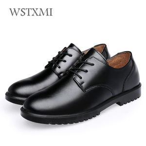 Boys Wedding Leather Shoes for Kids Genuine Leather Shoes Flat Soft Oxford School Banquet Dress Rubber Sole Pigskin Inside