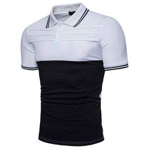 Marke Neue Polo Hombre Hemd Männer Mode Slim Fit Gestreiften Kragen Shirts Kurzarm Casual Camisetas Masculinas Polo Männer J190713