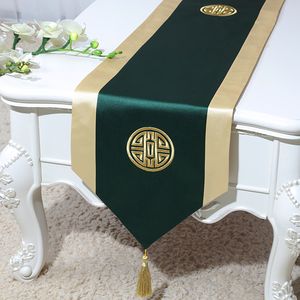 300x33 cm Extra Long Happy Dinner Table Runner Latest Chinese Silk Brocade Ethnic Table Cloth Home Decor Damask Rectangle Dining Table Mat