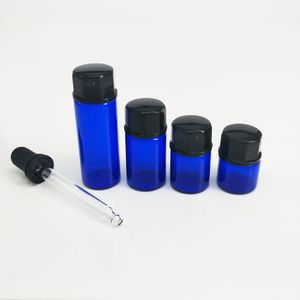 Nieuwe elektronische sigaret accessoires glazen container pot kleine fles met zwart deksel glas droper dab tool voor roken van olie