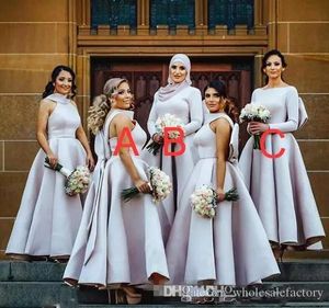 Elegancka lekka fioletowa puszystyka wielka dziobka sukienki druhny muzułmańskie arabskie kobiety formalne suknie plus size weselne sukienka szata de Marie254L