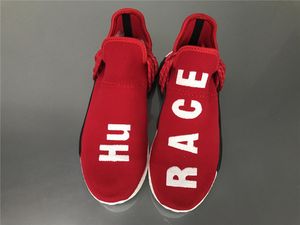 Authentische Pharrell Williams HU Human Race Trail Running Schuhe Species Black Scarlet Friends And Family YOU NERD Holi Festival Cotton Candy