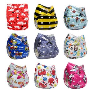 Cartoon Baby Baby Wayble Tkaniny Diaper Cover Regulowane Zwierzęta Drukowane Dziecko Wielokrotnego użytku Przysżenki dla Nocników Szkoleniowych Spodnie