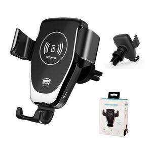 Samochody Bezprzewodowa ładowarka 10 W Szybkie ładowanie Car Mount Air Vent Gravity Telefon Uchwyt Kompatybilny dla iPhone Samsung Huawei Wszystkie urządzenia Qi