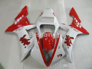 100% Fitment. Free custom Injection molding fairing kit for YAMAHA R1 2002 2003 red white fairings YZF R1 02 03 HD21
