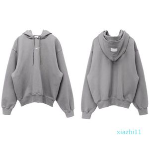 Fashion-Mens High Quality Hoodies Famous Men Women Couples Casual Pullover Sweatshirt Mens Hoodie gray size S-XL