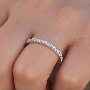 Vecalon 3 colors Fashion Promise Ring 925 Sterling silver Diamond Stone Engagement Wedding Band Rings For Women Bridal Jewelry