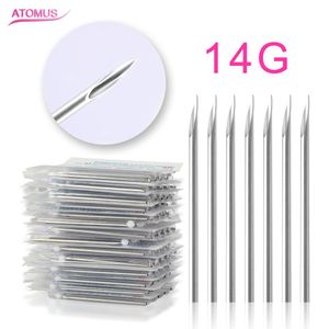 100PCS 14G Piercing Needles Disposable Sterile Body Piercing Needles Assorted Sizes Tattoo Supply for Ear Nose Navel Nipple