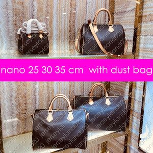 M41112 NANO SPD BANDOULIèRE 25 30 35 Designer Kvinnors Casual Tote Topphandtag Lyx Axel Cross Body Travel Handväska IT City Bag 40 cm