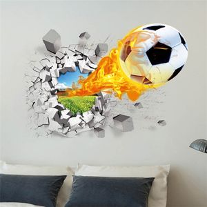 Wholesale sky sport live resale online - 3D football Wall Stickers Removable Wall Decoration Sticker Living Room Bedroom Vinyl Wallpaper Home Decor Wall Stickers