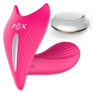 Fox Remoto Dildo Vibradores Silicone Clitóris USB Feminino Masturbação Vibradores Realistas Adulto Brinquedos para Casal Máquina de Sexo J190626