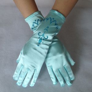 Snow Queen Gloves Cosplay Costume Kids Full Finger Gloves for Halloween Christmas Party children Anime Gloves