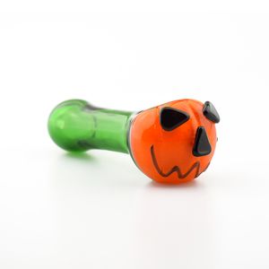 Artisanal Green/Brown Glass Spoon Pipe - i lager, snabb frakt