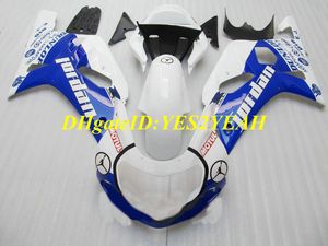 SUZUKI GSXR600 için özel Motosiklet Fairing kiti 750 K1 01 02 03 GSXR600 GSXR750 2001 2003 ABS Beyaz mavi Marangozluk seti + Hediyeler SM47