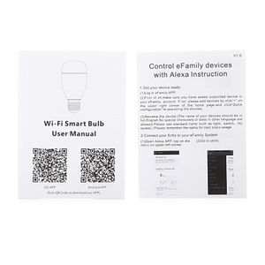 E27 6W WiFi Smart Bulbo Smartphone Controlled Cor Dimmable Musica Music Sync Lights