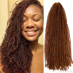 Syster lås hår faux locs 18inch smutsiga fläta jamaica reggae syntetiska hår rakt faux locs handgjorda peruk cutted long marley