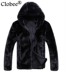 artificial fur coat 6XL Plus Size Leather Jacket Men Fur Coat 2020 Winter Windbreaker Casual Black Faux Jaqueta De Couro S67