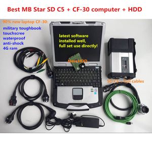 Wholesale test cars for sale - Group buy Car Diagnostic Tool MB STAR C5 with v soft ware install in Laptop cf30 Toughbook CF PC SD Connect C5 MB car truck test
