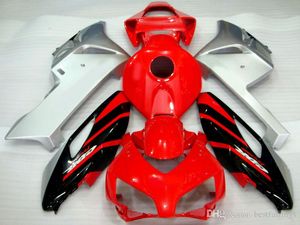 Honda CBR1000RR 2004 2005ブラックレッドシルバーインジェクションモールドフェアリングキットCBR 1000 RR 04 05 OO53