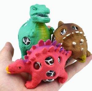 Decompression Venting Dinosaur Squishy Ball Stress Relief Squish Hand Power Exercise Relaxation Toy Squeeze Balls for Kids Adults party gift