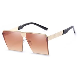 All'ingrosso-Nuovi occhiali da sole con montatura grande Occhiali in metallo Multi doppia cerniera PersonaliSunglasses Specchio per conducente generale per uomo e donna