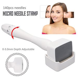 Einstellbare Nadellänge DRS 140 Pin Derma Stamp Roller Mikronadel Anti Aging Narbe Akne Spot Falten Haarausfall Hautpflege Verjüngung