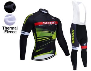 Wholesale bike sram for sale - Group buy Winter Team SRAM CYCLING jersey D gel pad bike Pants ropa ciclismo men Thermal fleece BICYCLE Maillot Culotte clothing