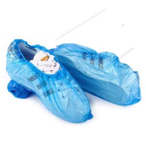 プラスチック防水使い捨て可能な靴カバー雨の日カーペットの床のプロテクターの青い清掃靴のカバーのhosheshoes ZZA2256 6000pcs