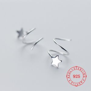 S925 Sterling Silver Stud Star Örhängen Årsdag Eleganta fynd Komponenter Senaste julklapp till kvinnor Mode Smycken Partihandel