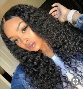 Curly Lace Front Human Hair Wig För Black Women Full Naturlig Täthet Afro Kinky Wave Laces Frontal Brasilianska Hår Paryk Diva1