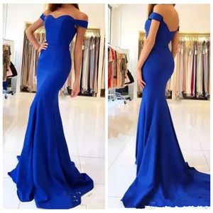 Mangas curtas magros Sereia Prom Dresses Trem da varredura Longo 2019 vestidos de festa Sexy Vestidos De Soiree Simples baratos Evening