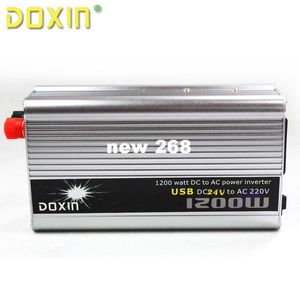 Freeshipping Inverter 1200W DC 24V till AC 220V Converter Power Inverter Charger Inversor Grid Tie Inverter Frequency Converter Hot Sale