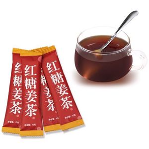 Preferred Chinese Organic Black Tea Brown Sugar Ginger Instant Red Tea Health Care New Cooked tae Green Food Factory Direct Sales 10g/pc